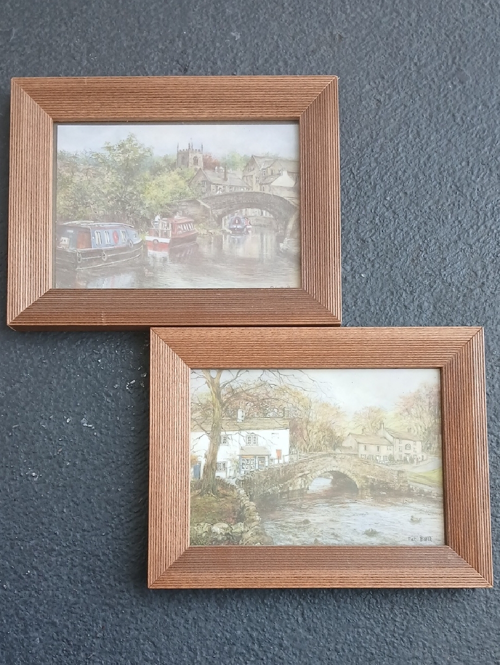 Unbranded Brown Wood Effect Framed Landscape Print | Hand Painted & Signed